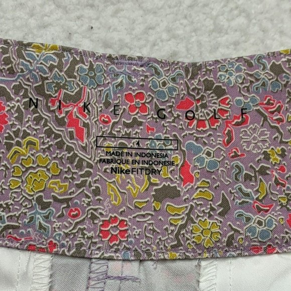 Nike Golf Women's Size 4 Colorful Paisley Floral Bermuda Golf Shorts Lightweight - Picture 10 of 12